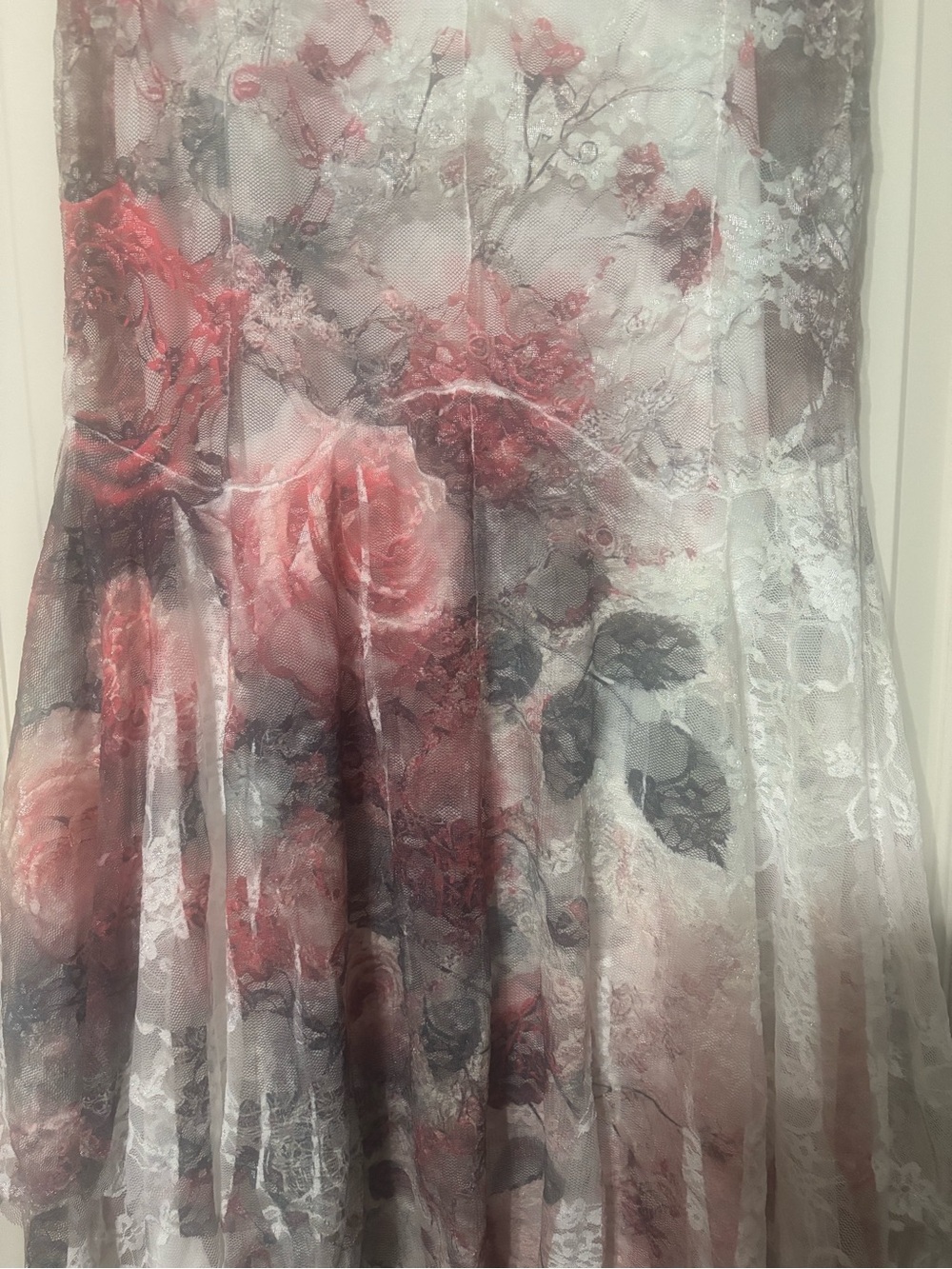 Origami Floral Lace A-Line Midi Dress - Picture 5 of 7